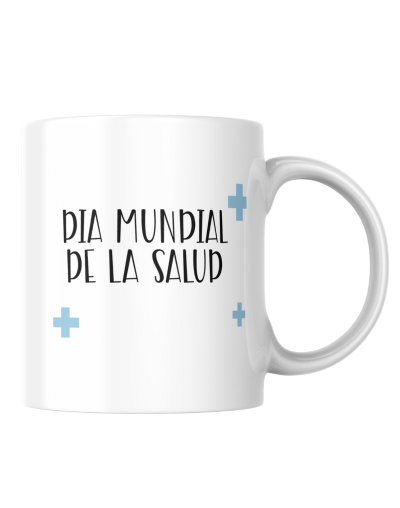 "Taza Motivacional Día Mundial de la Salud – Personalizada, Cerámica de 11 oz con Café Tostado Juan Valdez, 40g, Presentada en u
