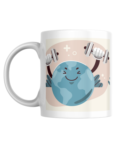 "Taza Motivacional Día Mundial de la Salud – Personalizada, Cerámica de 11 oz con Café Tostado Juan Valdez, 40g, Presentada en u