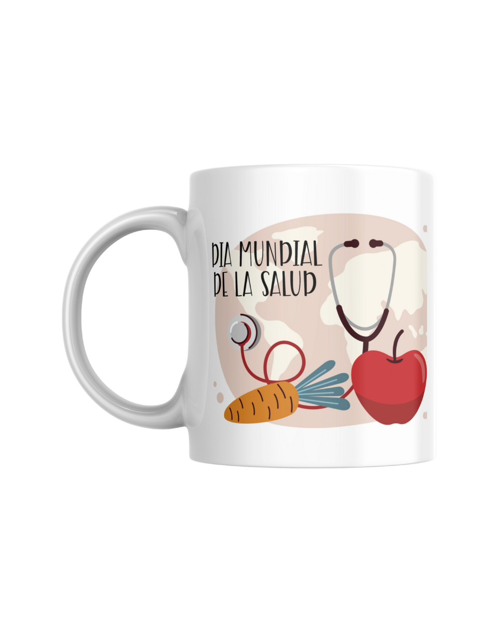 "Taza Motivacional Día Mundial de la Salud – Personalizada, Cerámica de 11 oz con Café Tostado Juan Valdez, 40g, Presentada en u