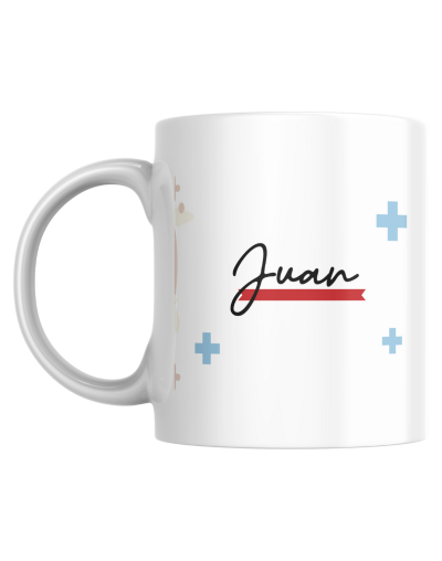 "Taza Motivacional Día Mundial de la Salud – Personalizada, Cerámica de 11 oz con Café Tostado Juan Valdez, 40g, Presentada en u