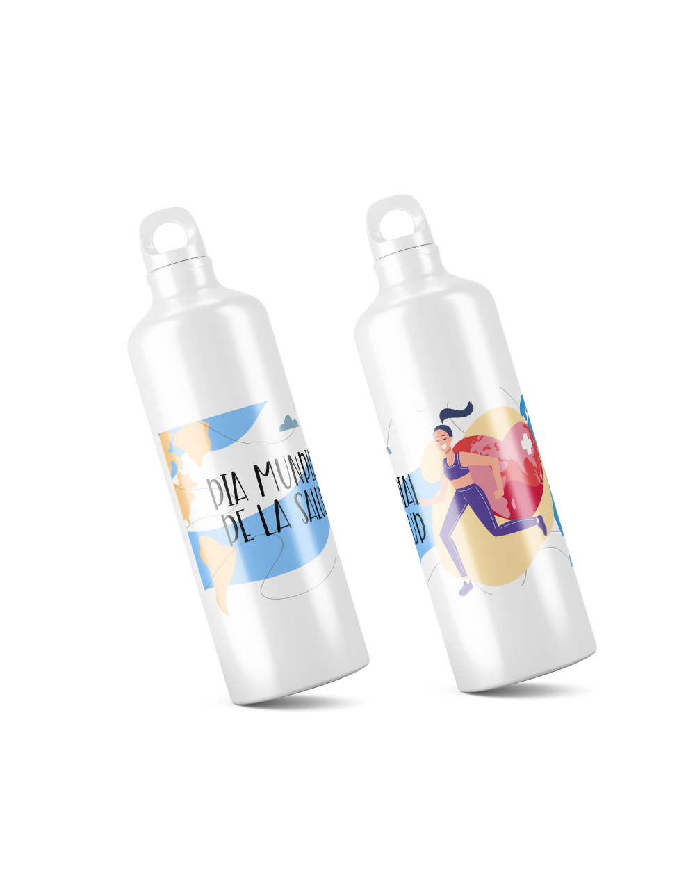 "Termo Caramañola Motivacional Día Mundial de la Salud y la Seguridad - 600ml Personalizado"