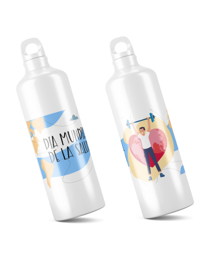 "Termo Caramañola Motivacional Día Mundial de la Salud y la Seguridad - 600ml Personalizado"