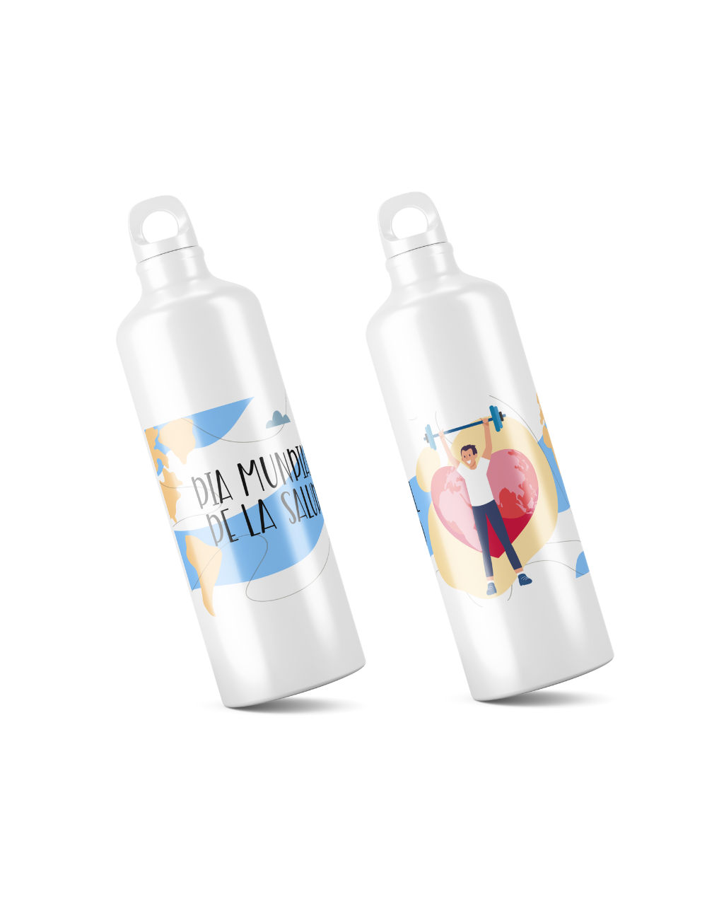 "Termo Caramañola Motivacional Día Mundial de la Salud y la Seguridad - 600ml Personalizado"