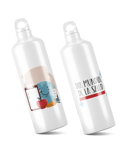 "Termo Caramañola Motivacional Día Mundial de la Salud y la Seguridad - 600ml Personalizado"