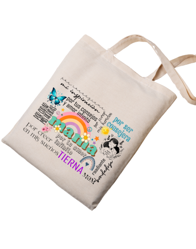 "Tote Bag Día de la Madre - Diseño Exclusivo con Frases Poderosas"