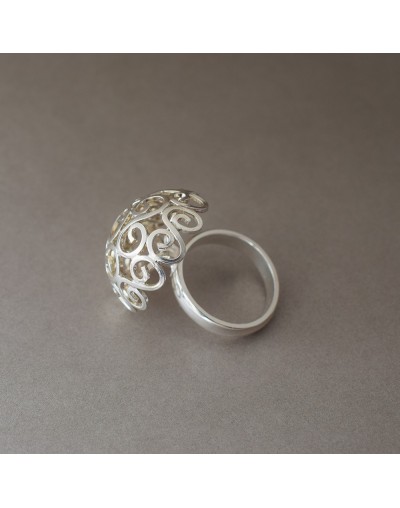Anillo Trazos Danzantes Convexo