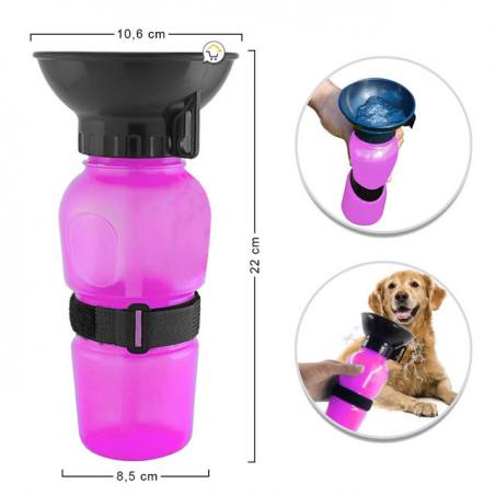 LahAd Bebedero Perro Portatil Bebedor Perros Portatil Botella de Agua  portátil para Perros Botella de Agua de Viaje para Perros Perro Accesorios  de