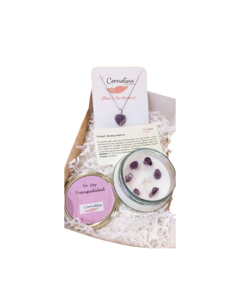Kit vela aromatizada con Cuarzos  Amatista