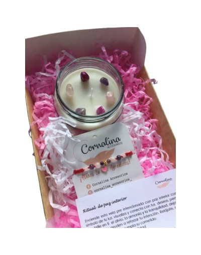 Kit vela aromatizada con Cuarzos  Amatista