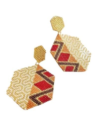 ARETES MIYUKI COLORES TIERRA - BELLEZA NATURAL Y ARTESANAL