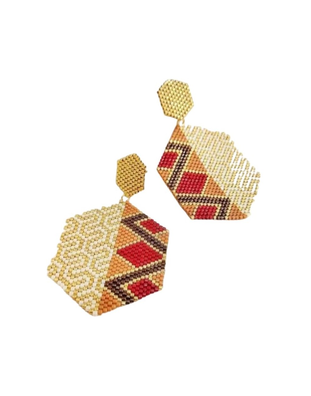 ARETES MIYUKI COLORES TIERRA - BELLEZA NATURAL Y ARTESANAL