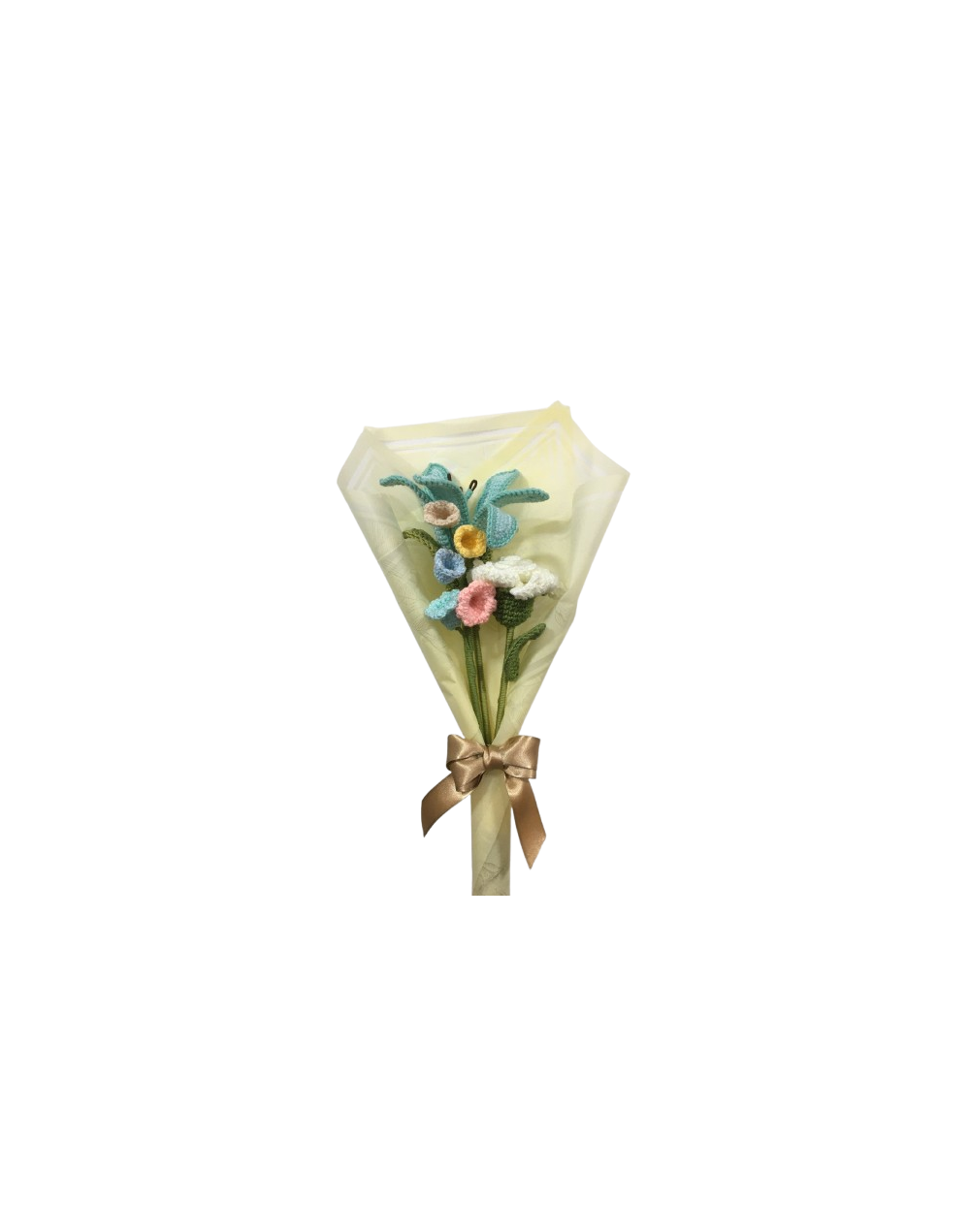 Arreglo floral tejido