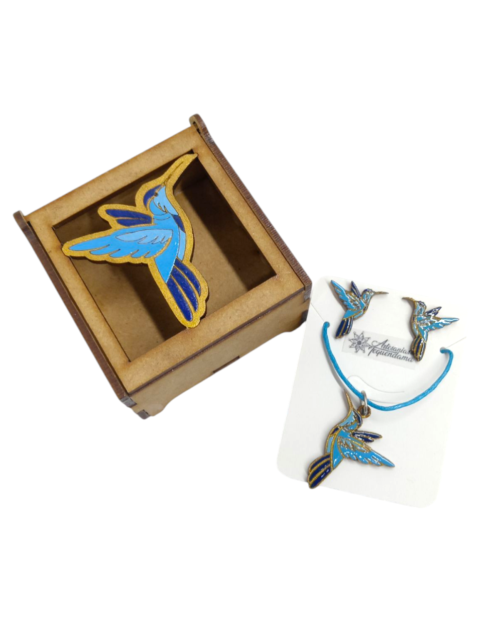 Juego colibrí azul topo