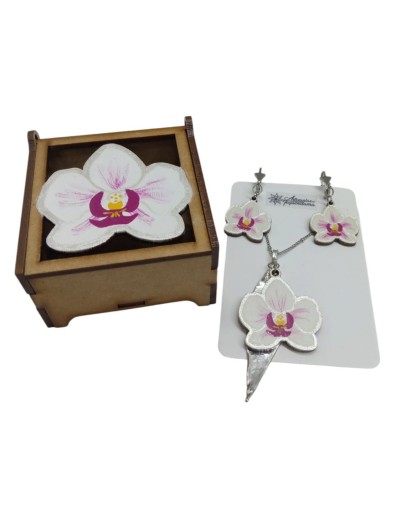 juego orquídeas hoja rodio