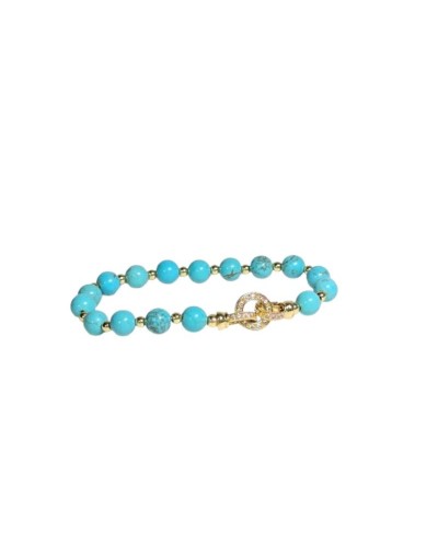 Pulsera tejida con la técnica de insertado