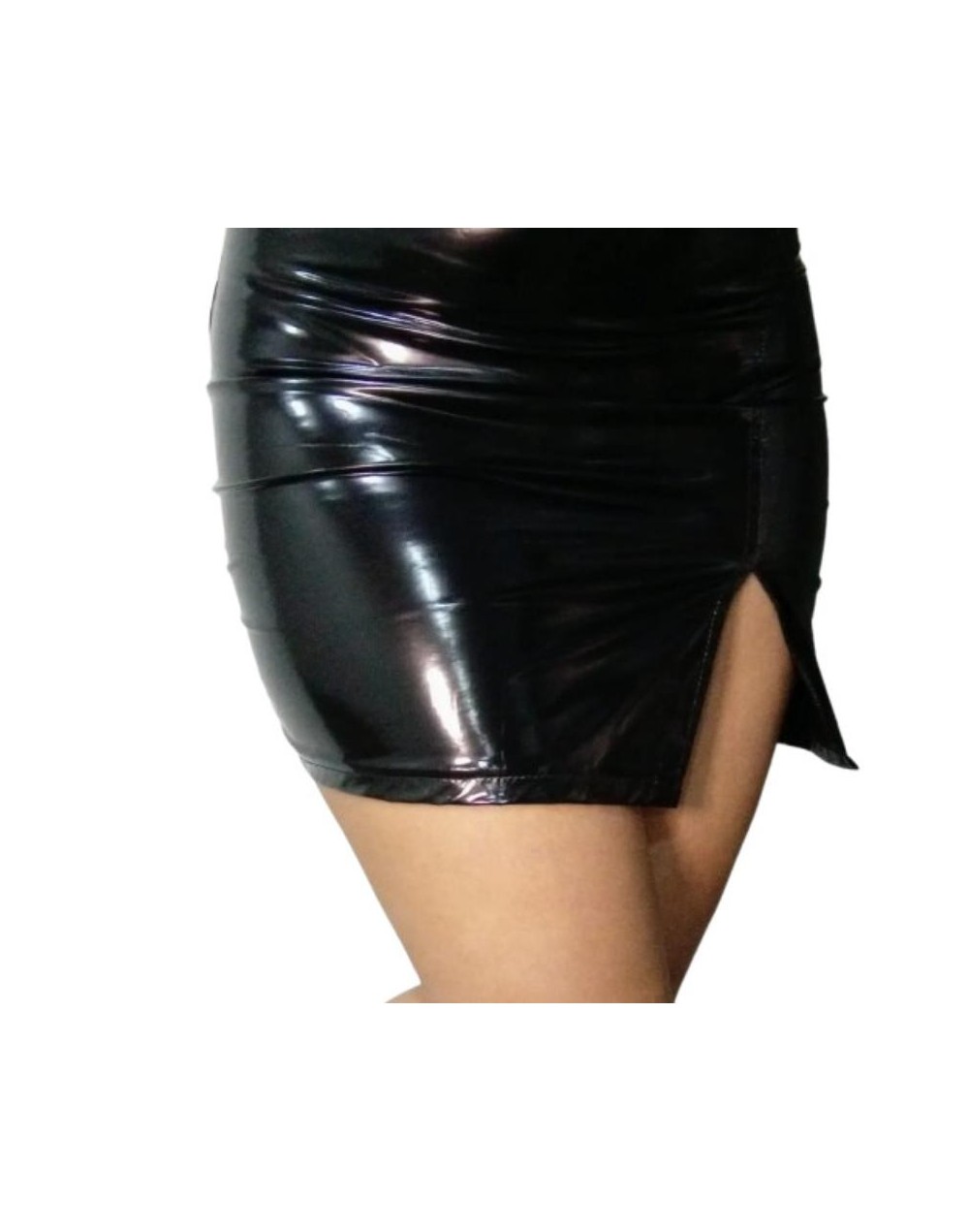 Falda cuero tipo latex