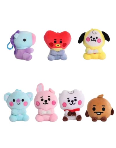 Espectaculares llaveros de peluche K-pop BT21