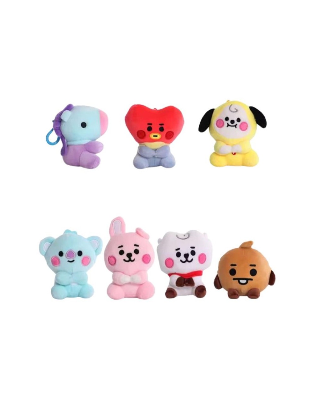Espectaculares llaveros de peluche K-pop BT21