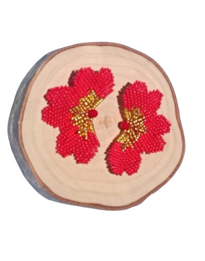 Aretes Flor Geranio