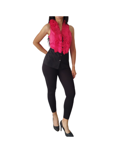 Blusa fucsia con boleros