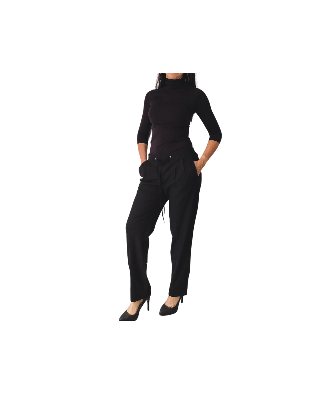 Pantalón negro ajustable