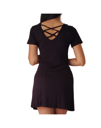 Vestido negro linea A 