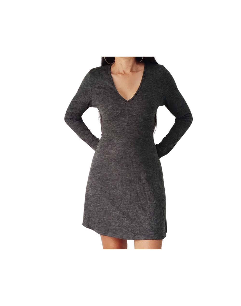 Vestido verde linea A 