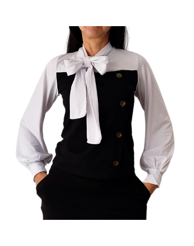 Blusa bicolor
