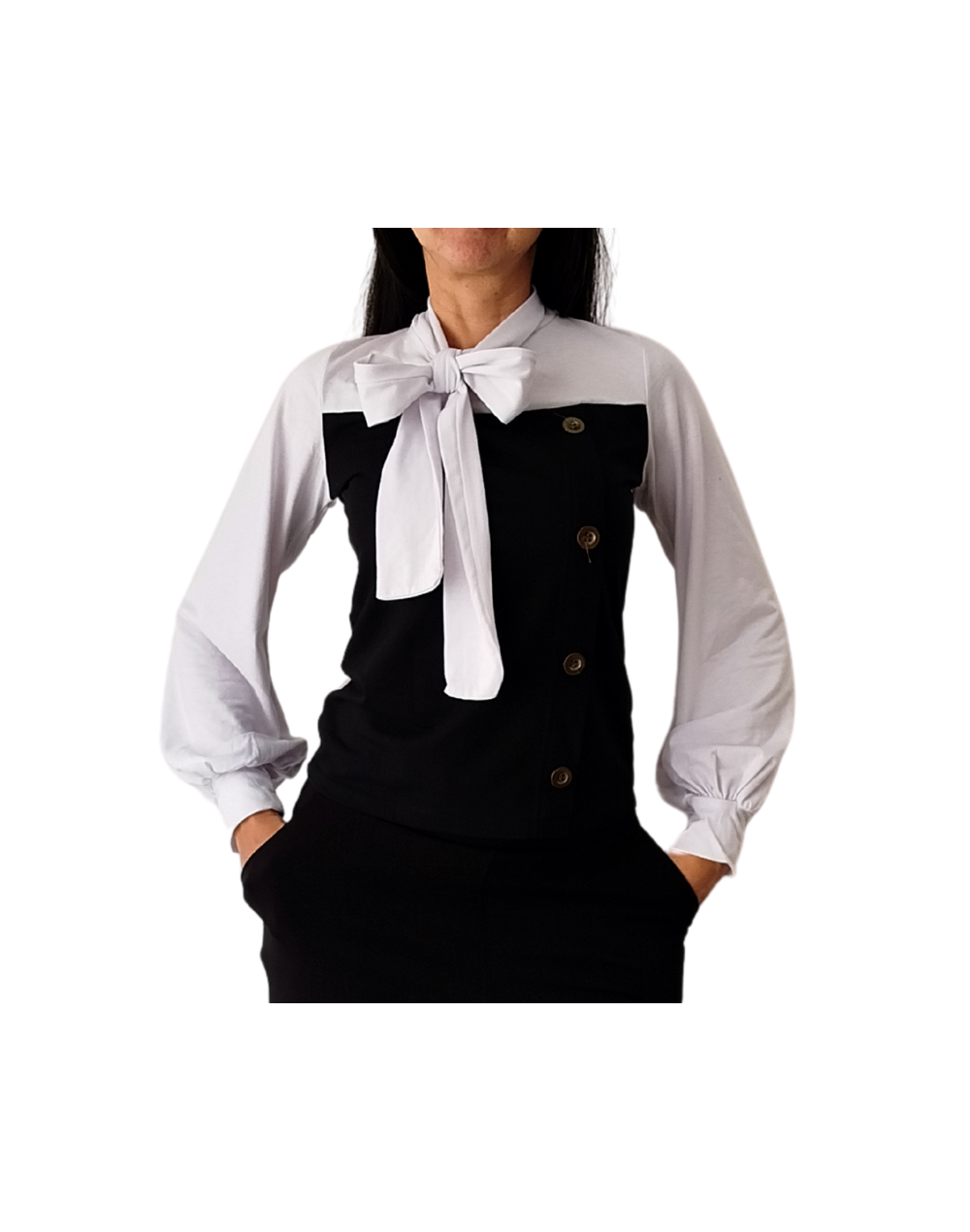 Blusa bicolor