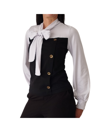 Blusa bicolor