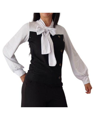 Blusa bicolor