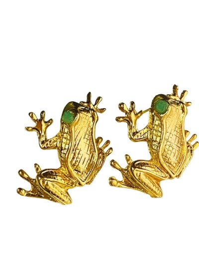 ARETES EN BAÑO DE ORO