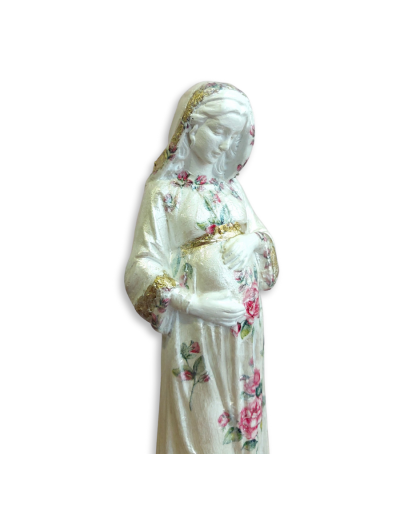 Virgen de la Dulce Espera hecha a mano – Figura de 22 cm para futuras mamás