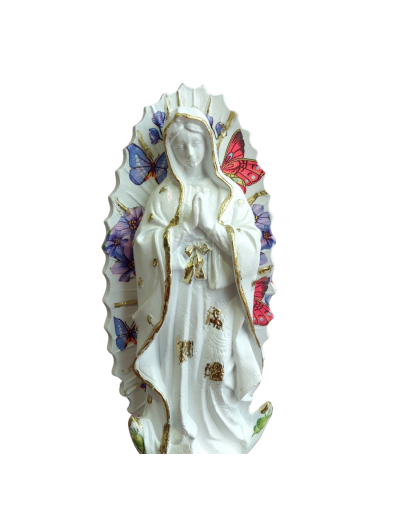 Virgen de Guadalupe hecha a mano – Figura artesanal de 30 cm