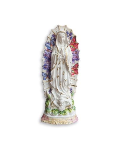 Virgen de Guadalupe hecha a mano – Figura artesanal de 30 cm