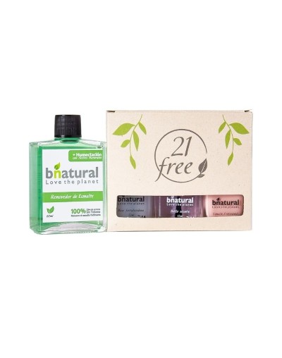 Kit Manicure: Base + Brillo + Removedor + Esmalte que elijas Bnatural