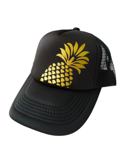Gorra Trucker Negra Piña