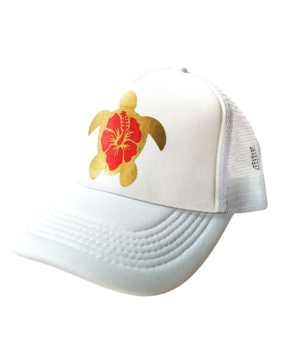 Gorra Trucker Blanca Tortuga
