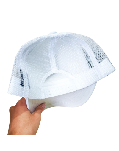 Gorra Trucker Blanca Cerezas