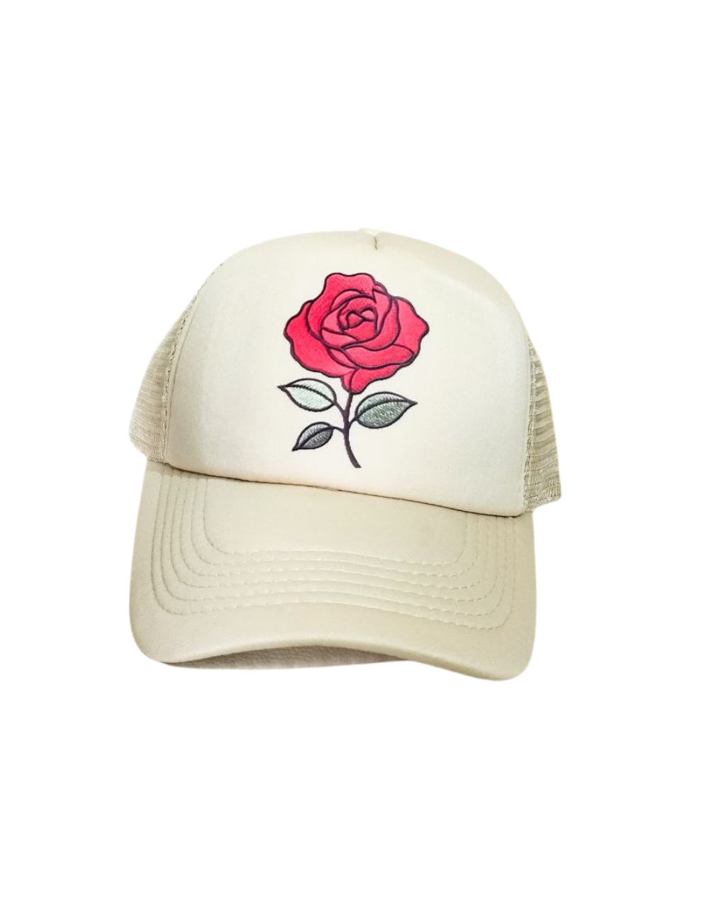 Gorra Trucker Marfíl Rosa
