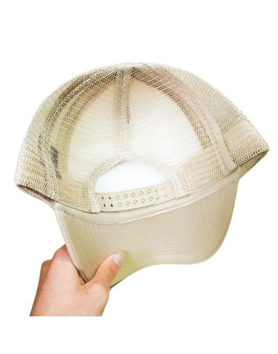Gorra Trucker Marfíl Rosa