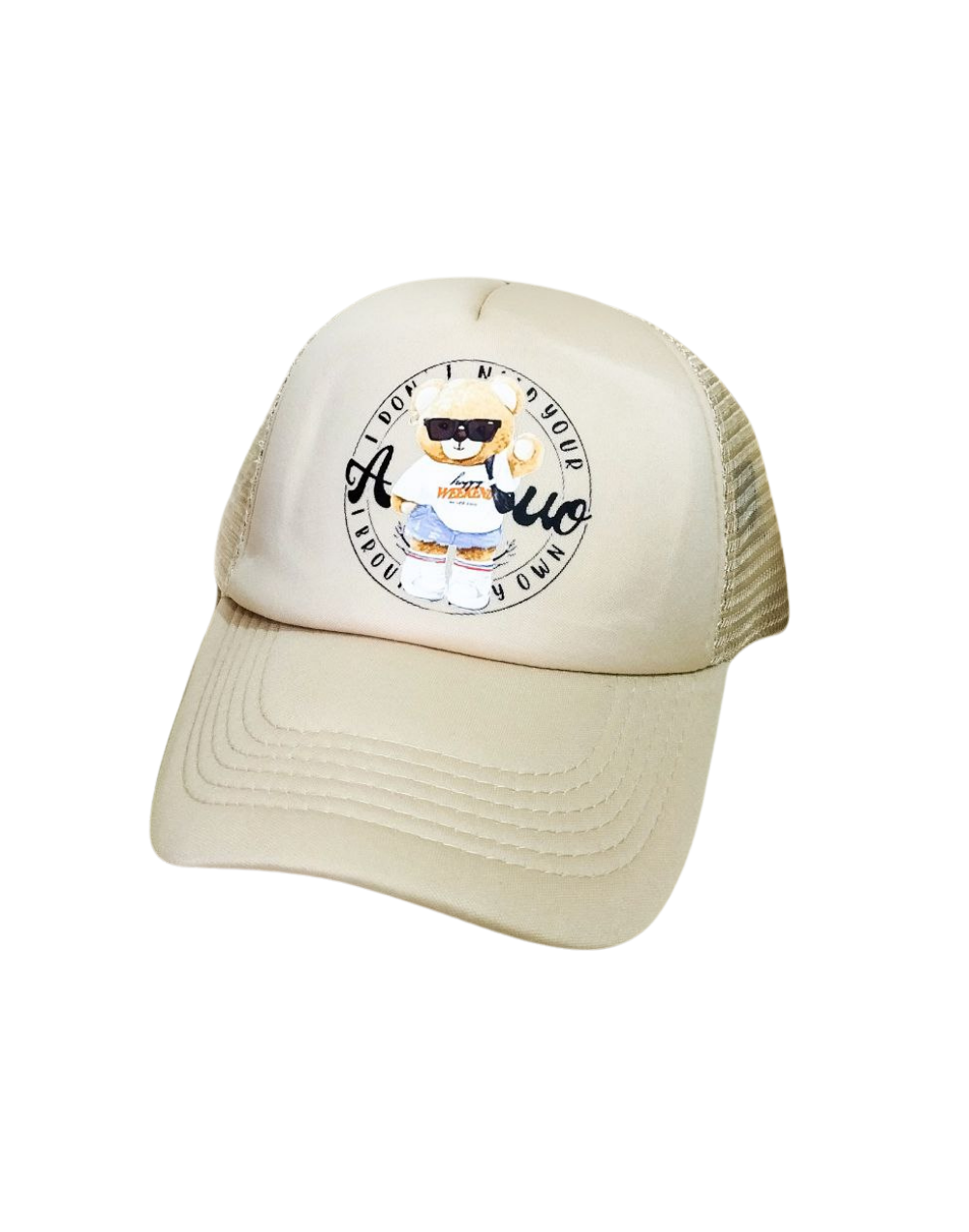 Gorra Trucker Marfíl Osito