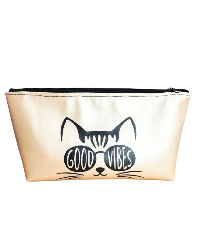 Estuche en Cuerina Gato Good Vibes