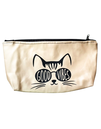 Estuche en Cuerina Gato Good Vibes