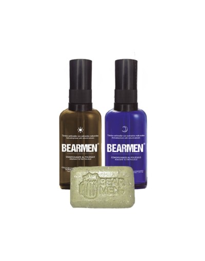 2 TÓNICOS BEARMEN CRECIMIENTO BARBA, CEJAS Y CABELLO