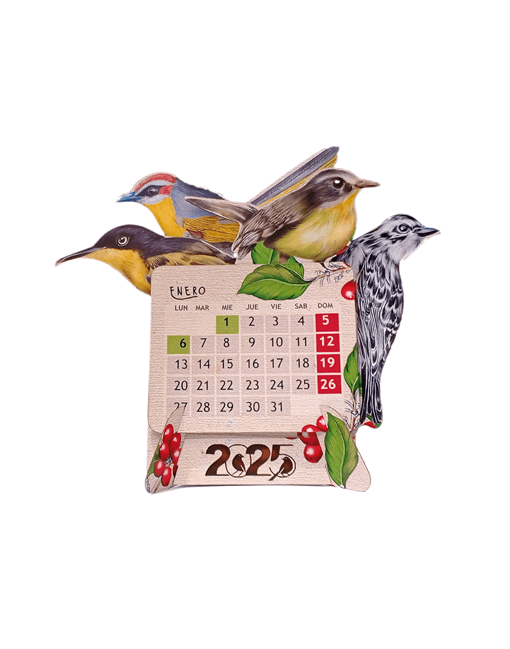 MIni Calendario, Aves de los cafétales.