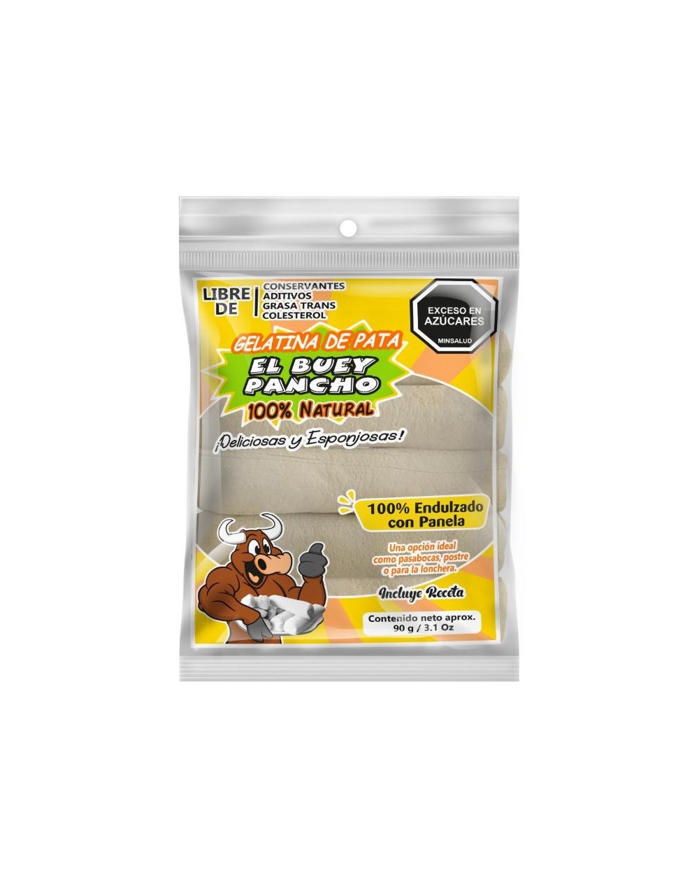 Gelatina de pata blanca tipo barra x 5und