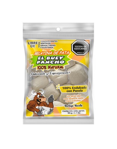 Gelatina de pata blanca tipo masmelo x 18und