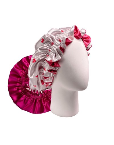 Gorro para dormir corazones marfil