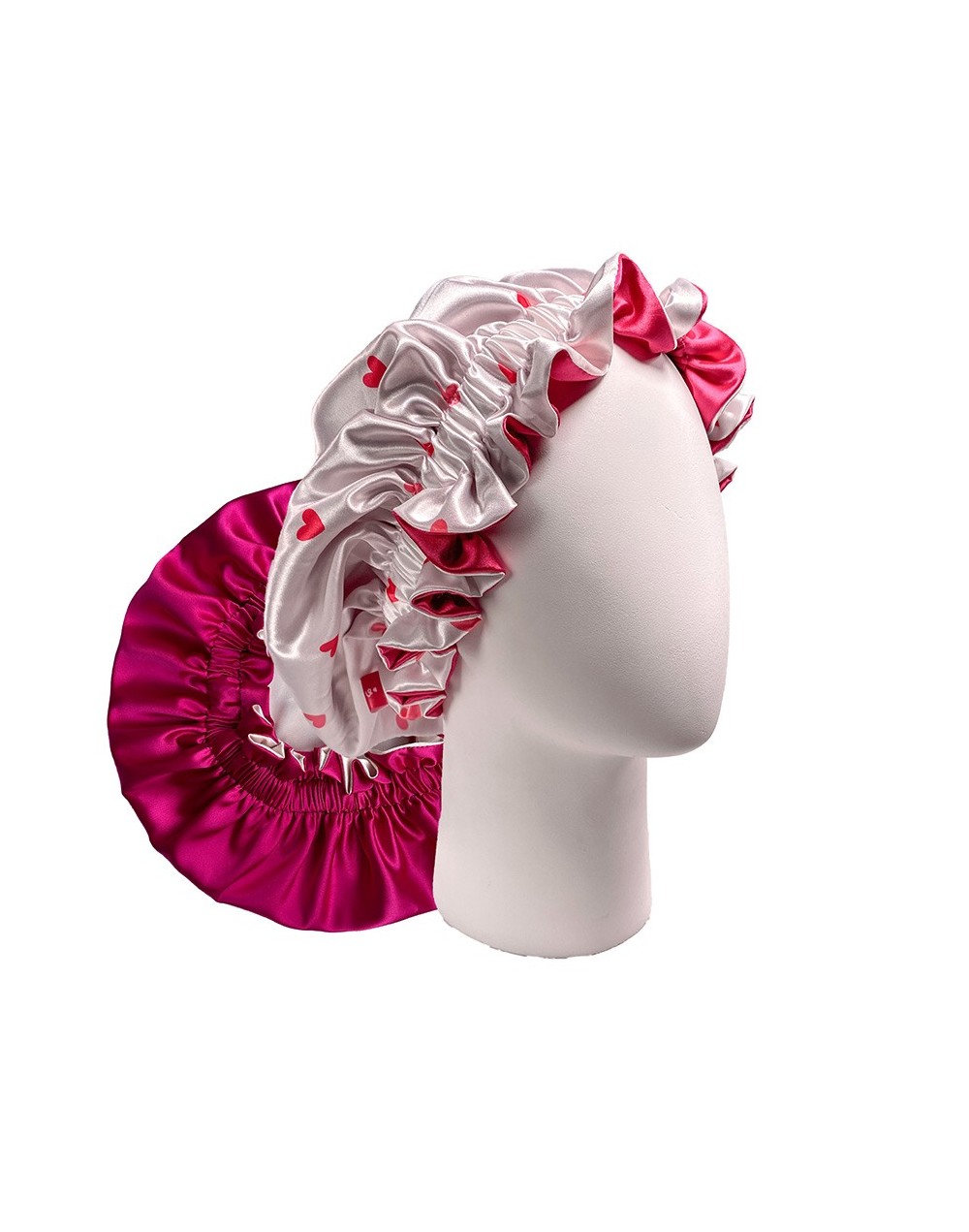 Gorro para dormir corazones marfil